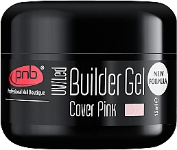 Żel budujący, różowy - PNB UV/LED Builder Gel Cover Pink — Zdjęcie N1