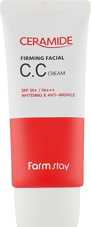 Ujędrniający krem CC do twarzy SPF 50+ - Farmstay Ceramide Firming Facial CC Cream — Zdjęcie N2