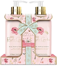 Kup Zestaw - Baylis & Harding Royale Garden Rose, Poppy & Vanilla Luxury Hand Care Gift Set (h/soap/300ml + b/h/lot/300ml)