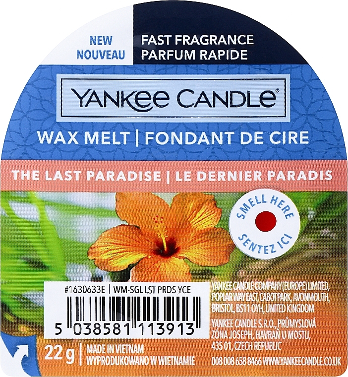 Wosk zapachowy do kominka - Yankee Candle Wax Melt The Last Paradise — Zdjęcie N1