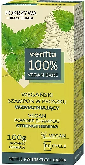 Szampon wzmacniający włosy - Venita Vegan Powder Shampoo Strengthening — Zdjęcie N1