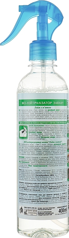 Odświeżacz powietrza Bioneutralizator zapachu Limonka z miętą - Pharma Bio Laboratory — Zdjęcie N3
