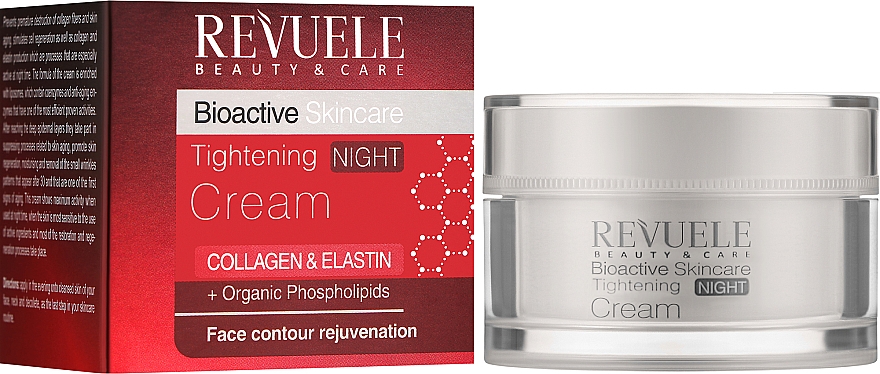 Krem do twarzy na noc - Revuele Bioactive Skin Care Collagen & Elastin Tightening Night Cream — Zdjęcie N1