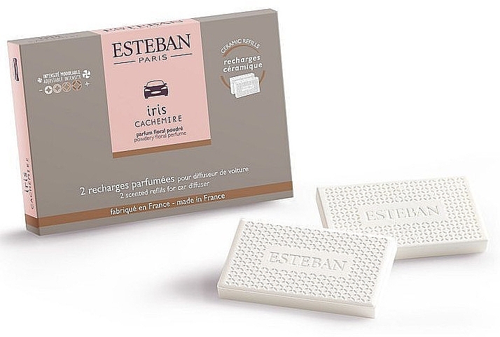 Esteban Iris Cashmere Car Diffuser Refill - Odświeżacz powietrza do samochodów (wymienna jednostka) — Zdjęcie N1