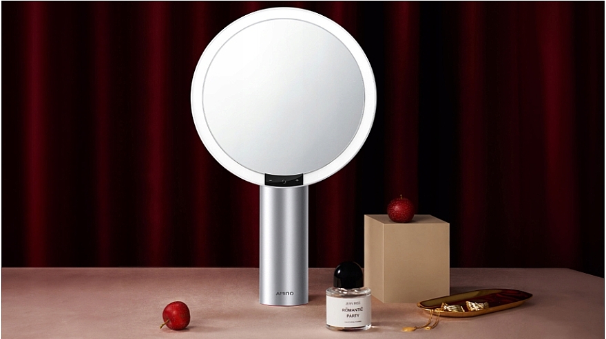 Podświetlane lusterko kosmetyczne, białe - Amiro LED Mirror White — Zdjęcie N3