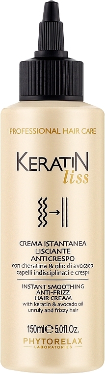 Krem wygładzający do włosów - Phytorelax Laboratories Keratin Liss Instant Smoothing Anti-Frizz Hair Cream