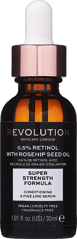 Serum do twarzy z retinolem i olejem z dzikiej róży - Revolution Skincare Retinol Serum 0,5% With Rosehip Seed Oil — Zdjęcie N3