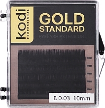 Sztuczne rzęsy Gold Standart D 0.03 (6 rzędów: 10 mm) - Kodi Professional — Zdjęcie N1