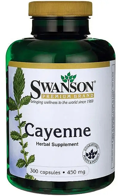 Suplement diety z pieprzem kajeńskim, 450 mg - Swanson Cayenne — Zdjęcie N1