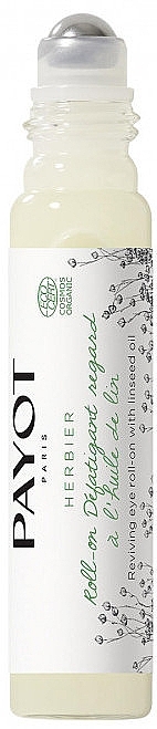 Olejek do skóry wokół oczu - Payot Herbier Reviving Eye Roll-On with Linseed Oil — Zdjęcie N2