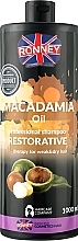 Wzmacniający szampon z olejem makadamia do włosów suchych i osłabionych - Ronney Professional Macadamia Oil Restorative Shampoo — Zdjęcie N2
