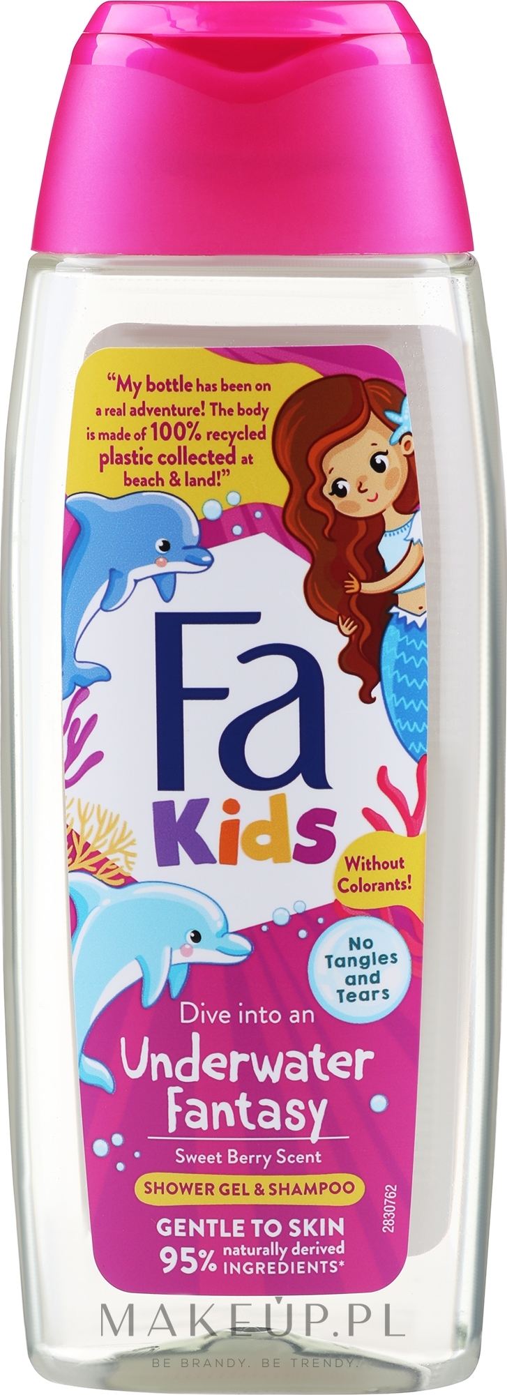 Szampon-żel dla dziewczynek Podwodna fantazja, Delfiny - Fa Kids Underwater Fantasy Shower Gel & Shampoo — Zdjęcie 400 ml