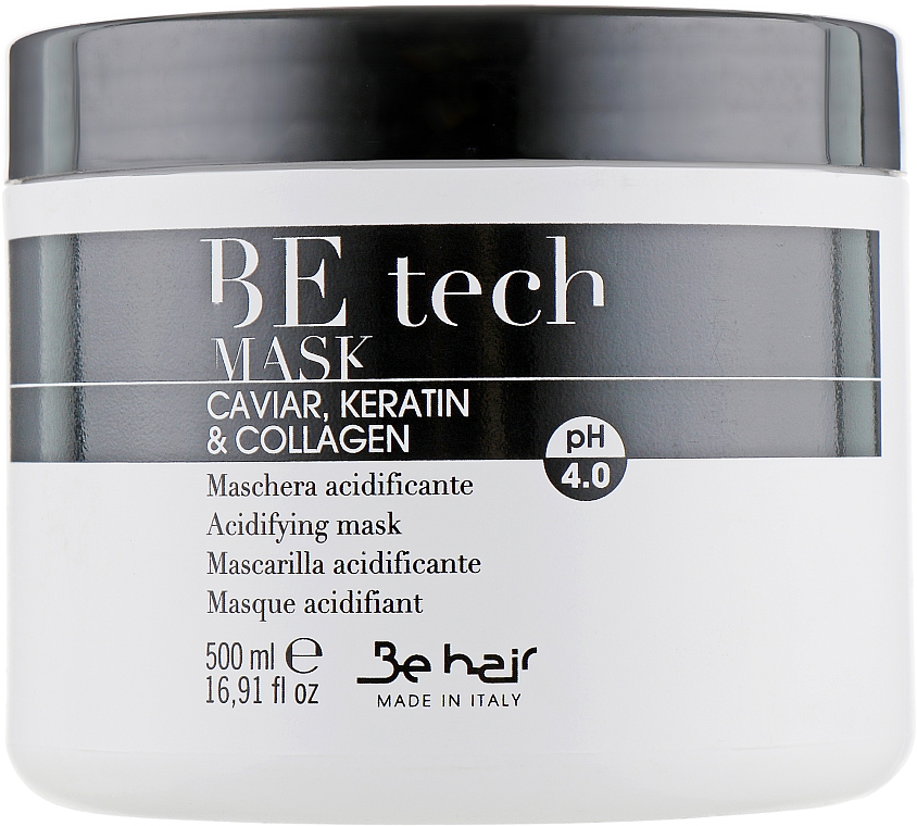 Maska o kwaśnym pH z keratyną i kolagenem - Be Hair Be Tech Acidifying Mask — Zdjęcie N3