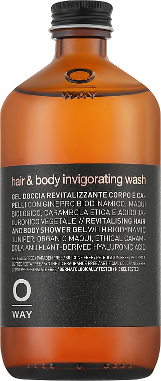 Energetyczny żel pod prysznic do ciała i włosów - Oway Man Hair & Body Invigorating Wash — Zdjęcie N1