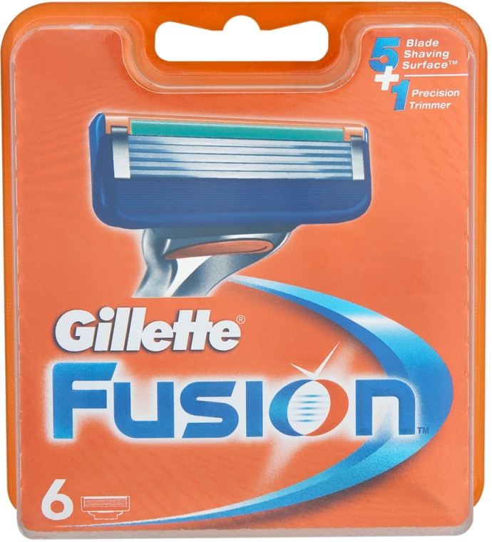 Wymienne wkłady do maszynki, 6 szt. - Gillette Fusion — Zdjęcie N2