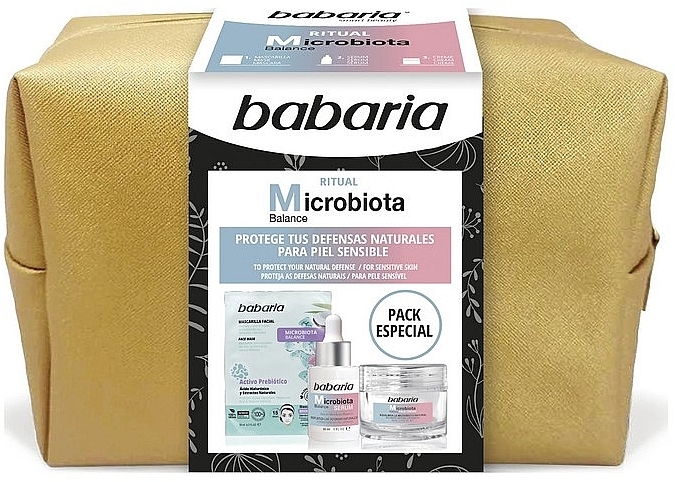 Zestaw - Babaria Microbiota Balance Kit (cr/50 ml + ser/30 ml + ampole/2 ml + pouch) — Zdjęcie N1