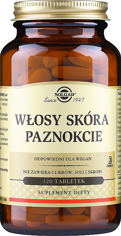 Kompleks Skóra, paznokcie i włosy - Solgar Solgar Skin Nails And Hair Formula — Zdjęcie N3