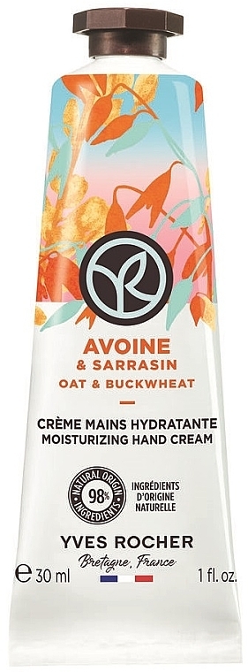 Krem do rąk z owsa i gryki - Yves Rocher Oat & Buckwheat Moisturizing Hand Cream — Zdjęcie N1