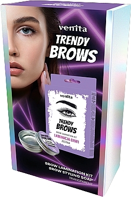 Zestaw - Venita Trendy Brows (lamination/kit/1 pc + soap/25 g) — Zdjęcie N1