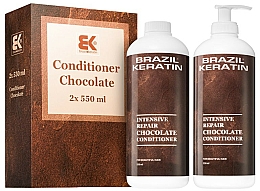 Zestaw - Brazil Keratin Intensive Repair Chocolate Conditioner Set (h/cond/550mlx2) — Zdjęcie N1