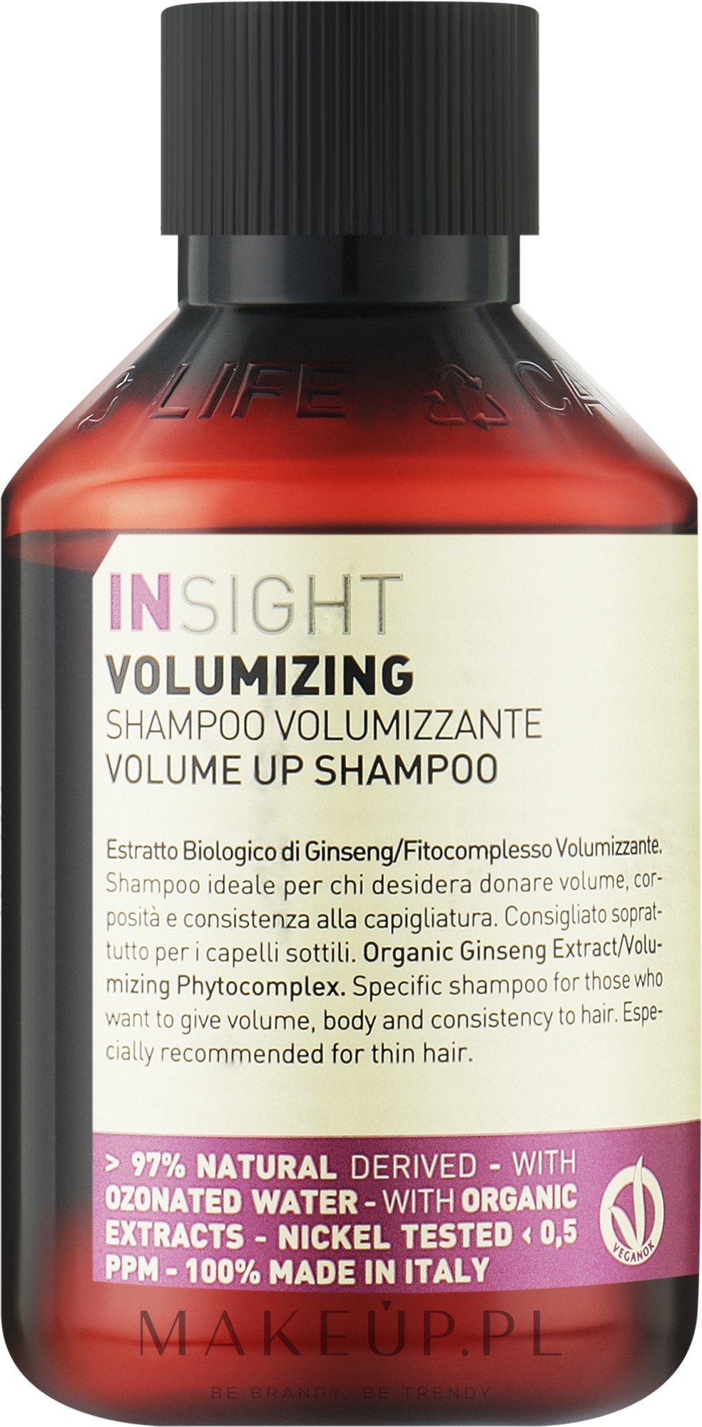 Szampon zwiększający objętość do włosów cienkich - Insight Volumizing Volume Up Shampoo — Zdjęcie 100 ml