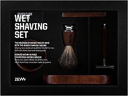 Kup PRZECENA! Zestaw dla mężczyzn Domowy Barbershop - Zew For (soap/85ml + razor/1psc + sh/brush/1pcs + sh/cup/1pcs + sh/stand/1pcs) *