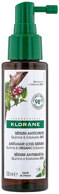 Serum przeciw wypadaniu włosów - Klorane Hair Strengthening Serum With Quinine & Organic Edelweiss Against Hair Loss — Zdjęcie N1