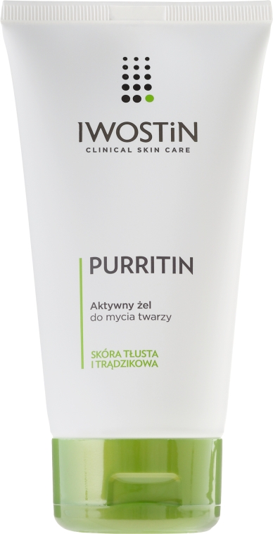 Aktywny żel do mycia twarzy do skóry tłustej i trądzikowej - Iwostin Purritin Active Gel — Zdjęcie N2