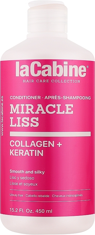 Wygładzająca odżywka z kolagenem i keratyną - La Cabine Miracle Liss Collagen + Keratin Conditioner — Zdjęcie N1