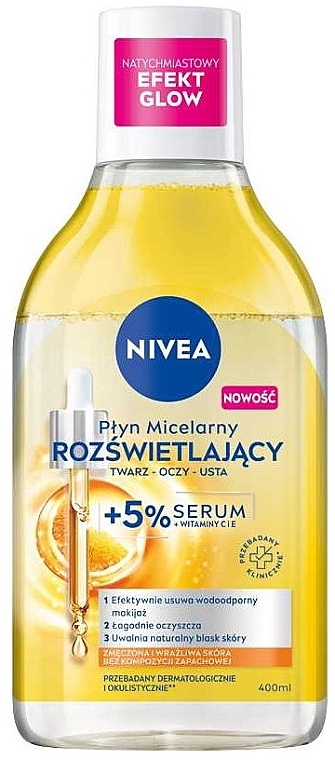 Rozświetlający Płyn Micelarny z 5% serum - NIVEA Illuminating Micellar Water — Zdjęcie N1