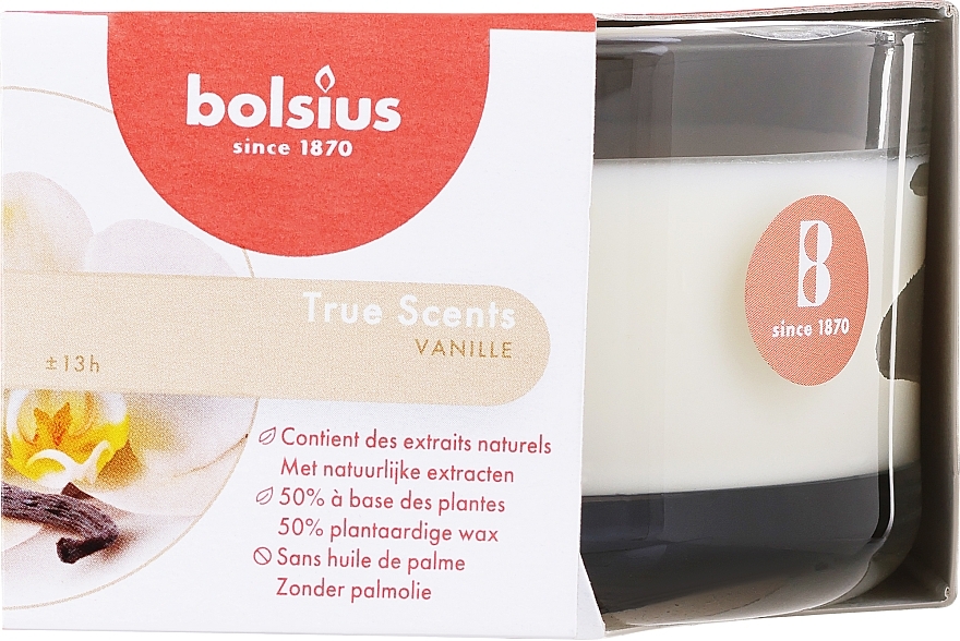 Świeca zapachowa w szkle Wanilia, 50/80 mm - Bolsius True Scents Vanilla Candle — Zdjęcie N2