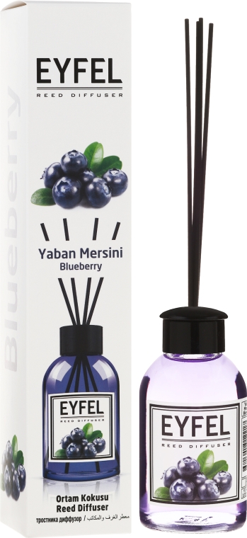 Dyfuzor zapachowy Jagoda - Eyfel Perfume Reed Diffuser Blueberry — Zdjęcie N1
