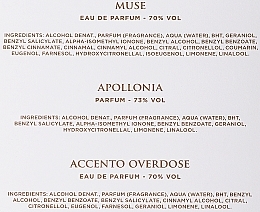 Xerjoff Muse + Apollonia + Accento Overdose - Zestaw (edp 3 x 15 ml) — Zdjęcie N3