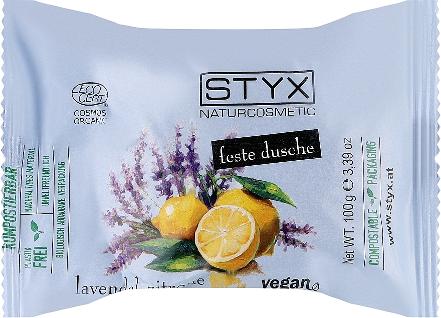 Mydło pod prysznic w kostce Lawenda i cytryna - Styx Naturcosmetic Lavender-Lemon Solid Shower — Zdjęcie N1