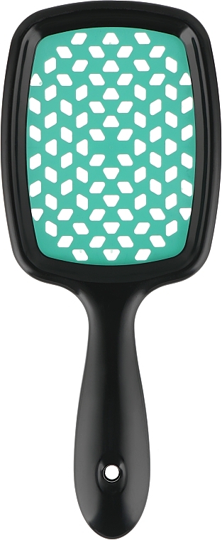 Szczotka do włosów, czarna z turkusowymi zębami - Kodi Professional Soft Touch Hairbrush — Zdjęcie N2