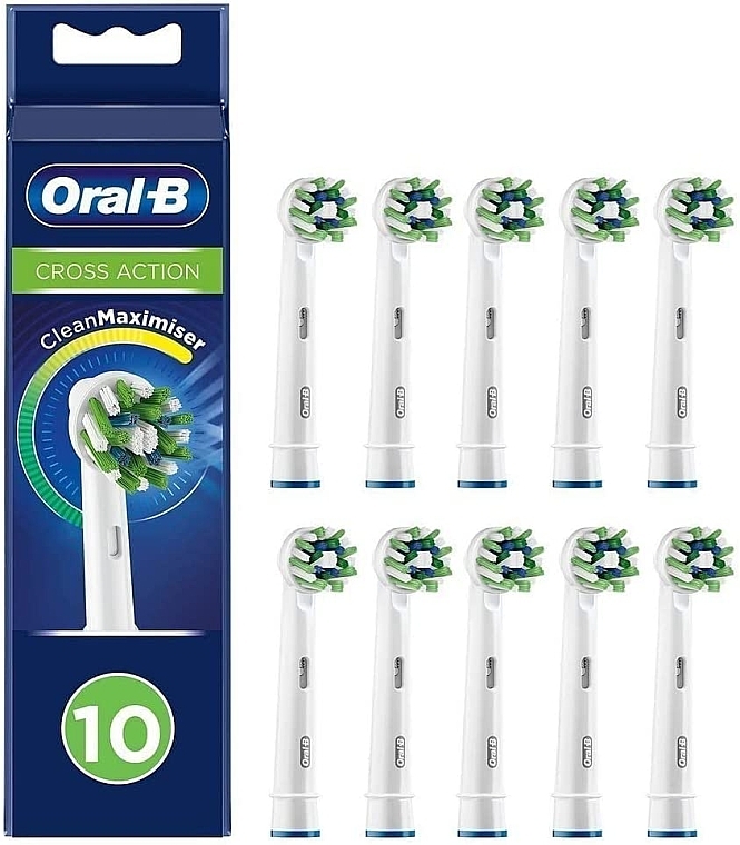 Wymienne końcówki do elektrycznej szczoteczki do zębów, 10 szt. - Oral-B Cross Action Clean Maximiser — Zdjęcie N1