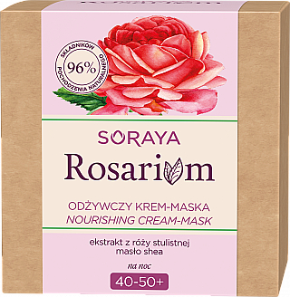 Odżywczy krem-maska do twarzy na noc 40+ - Soraya Rosarium Nourishing Night Cream Mask — Zdjęcie N2