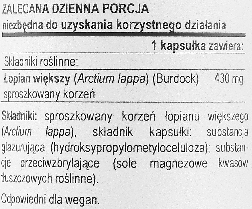 Suplement diety Korzeń łopianu, 430 mg - Now Foods Burdock Root — Zdjęcie N2