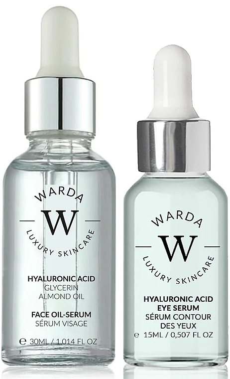 Zestaw - Warda Skin Hydration Boost Hyaluronic Acid (oil/serum/30ml + eye/serum/15ml) — Zdjęcie N1