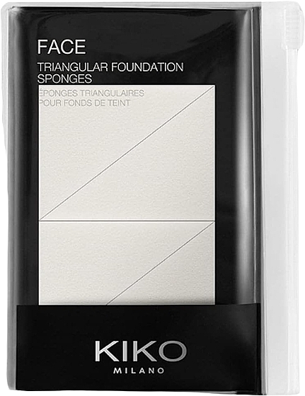 Bezlateksowe gąbeczki do makijażu - Kiko Milano Triangular Foundation Sponges — Zdjęcie N2