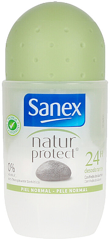 Dezodorant w kulce z ałunem - Sanex Natur Protect 0% Piedra Alumbre Deo Roll-On