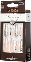 Zestaw sztucznych paznokci z klejem, XL - Kiss Classy Nails Premium — Zdjęcie N1