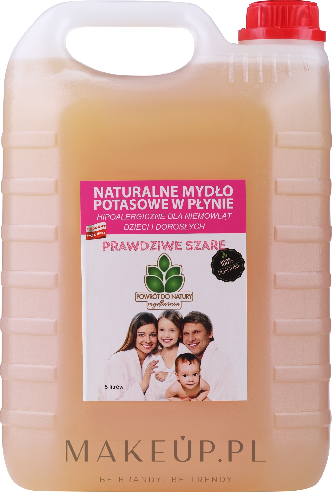 Naturalne mydło potasowe w płynie, szare - Powrot Do Natury  — Zdjęcie 5000 ml