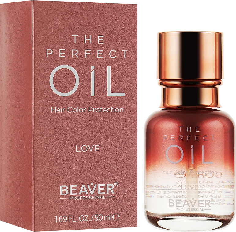 Perfumowany olejek do włosów, nawilżający i chroniący kolor - Beaver Professional Expert Hydro The Perfect Oil Hair Color Protection Love — Zdjęcie N2