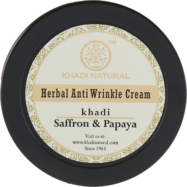 Krem przeciwstarzeniowy na zmarszczki i plamy starcze Szafran i papaja - Khadi Natural Saffron & Papaya Anti Wrinkle Cream — Zdjęcie N3