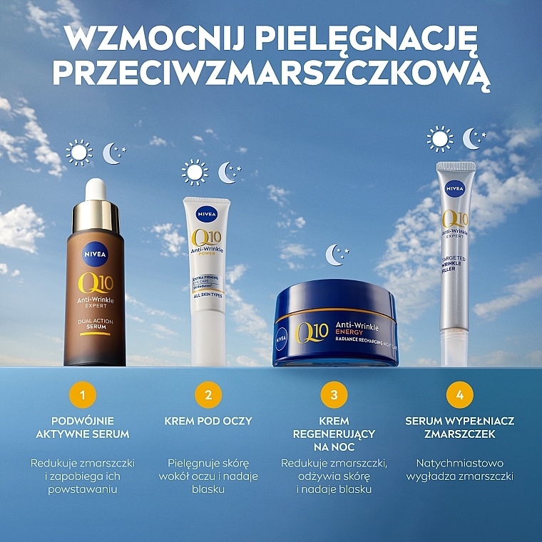 Przeciwzmarszczkowy krem na noc - NIVEA Q10 Energy Recharging Night Cream — Zdjęcie N8