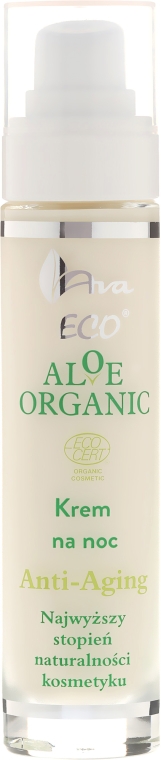 Przeciwstarzeniowy krem do twarzy na noc Opuncja i aloes - AVA Laboratorium Eco Aloe Organic Anti-Aging — Zdjęcie N2