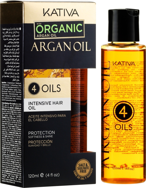 Odżywczy olejek z olejem arganowym do włosów - Kativa Argan Oil — Zdjęcie N4