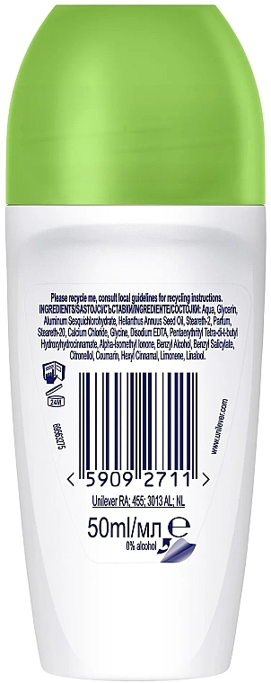 Antyperspirant-dezodorant w kulce - Dove Go Fresh Cucumber & Green Tea Deodorant 48H — Zdjęcie N4