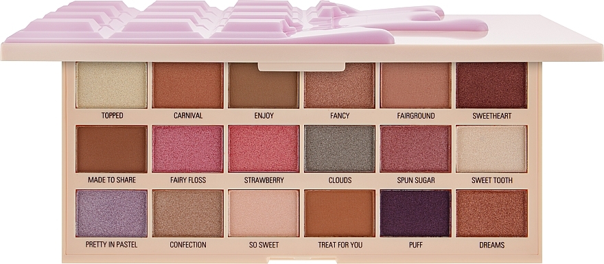 Paleta cieni do powiek - I Heart Revolution Cotton Candy Chocolate Eyeshadow Palette — Zdjęcie N1